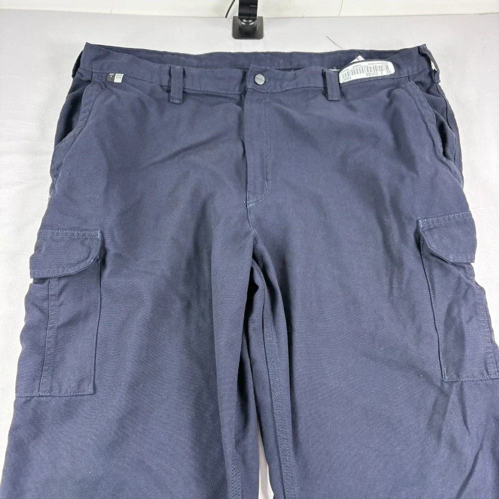 Carhartt‎ FR Cargo Pants Mens 42x30 Blue Flame Resistant Workwear Outdoor